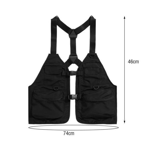 フィッシングベスト 黒ベスト メンズ 新品 フィッシングベスト 調節