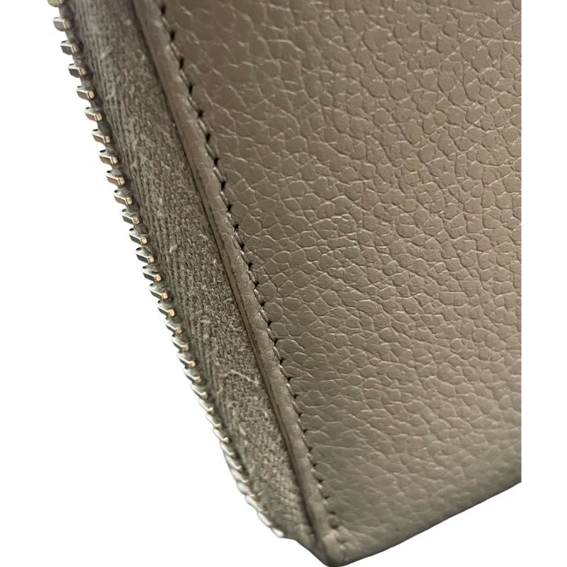 SAINT LAURENT サンローラン ラウンドジップ HPP414680 グレー 本革  