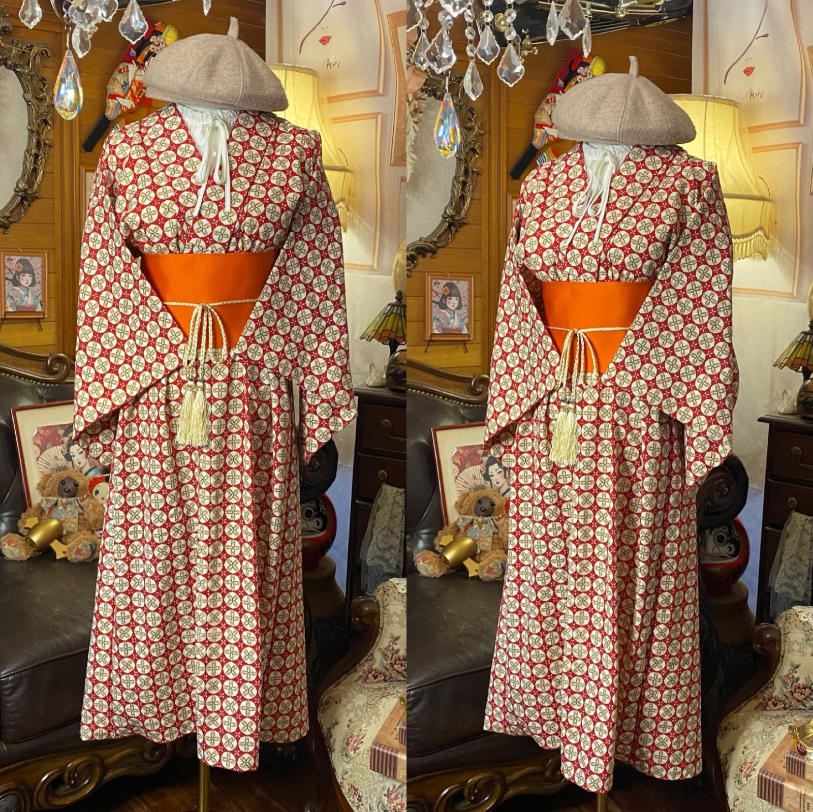 着物リメイクワンピース 472 着物リメイクワンピース 472