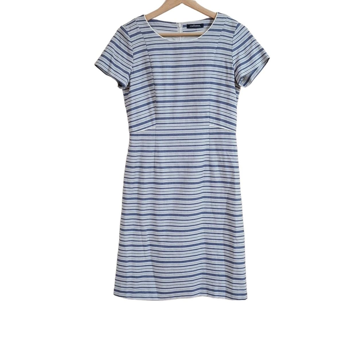 美品　ニューヨーカー　ワンピース ニューヨーカー ジオメトリック7分袖ワンピース 11AR 美品