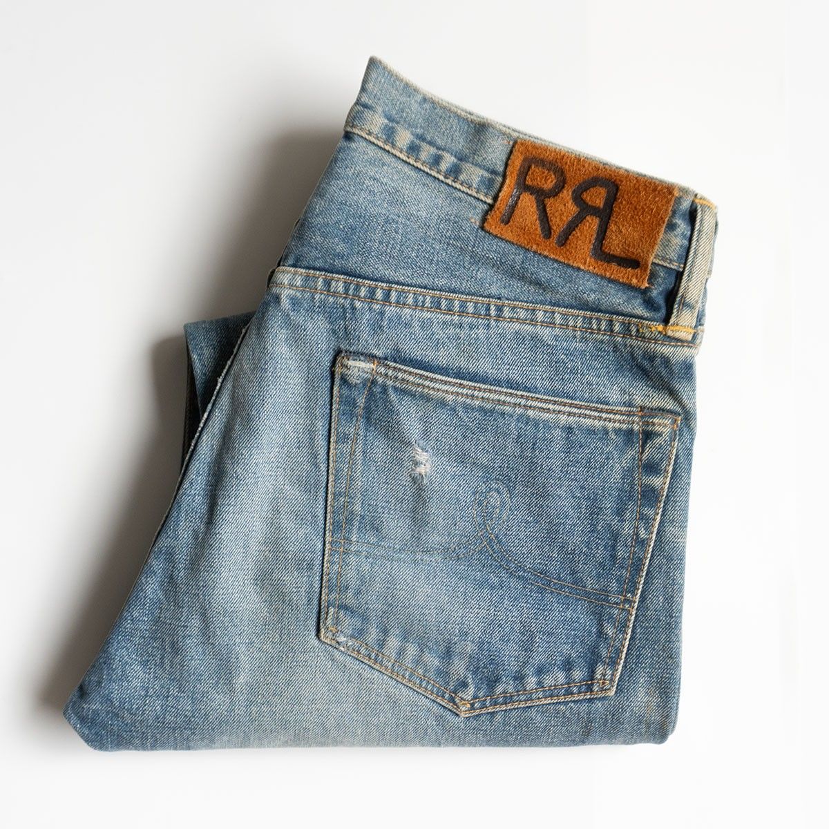 名作 RRL OAK HILLS STRAIGHT-LEG JEANS アメリカ製 30×30 ストレートレグ デニムパンツ ダブルアールエル 25090603