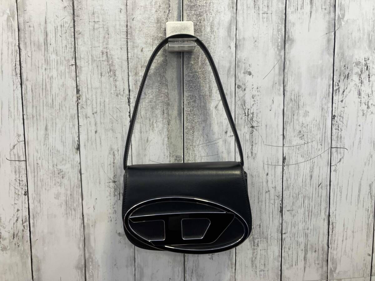 DIESEL ディーゼル X08396 2way ブラック レザー 袋有 ショルダーバッグ オーバルD クロスボディ