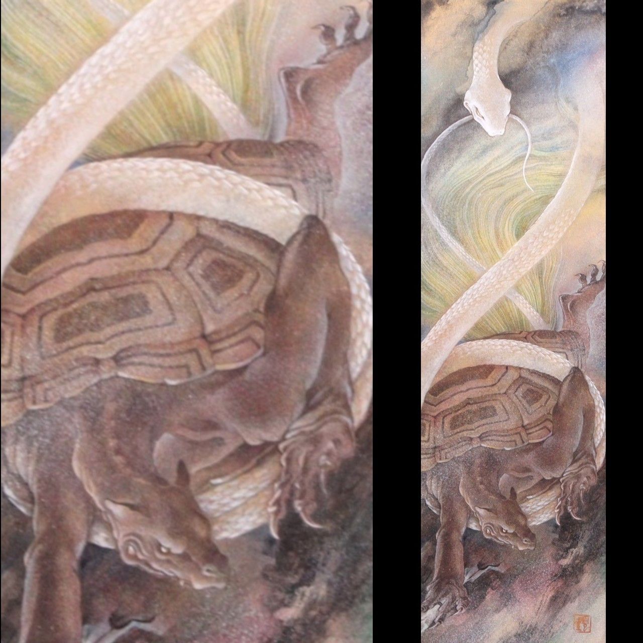 真作/羽田桂舟/秋月葛花図/桐共箱付/布袋屋掛軸HH-306 真作/羽田桂舟/秋月葛花図/桐共箱付/布袋屋掛軸HH-