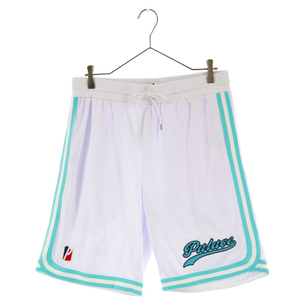 Palace Skateboards (パレススケートボーズ) ロゴワッペン付きメッシュバスケットイージーショートパンツ ホワイト ライン P24ST056
