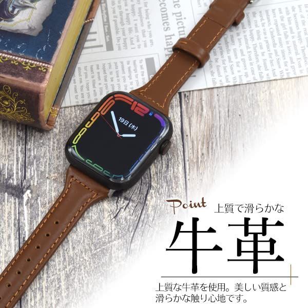 色: レッド】プラタ Apple Watch バンド 革 レディース 細い シ - メルカリ