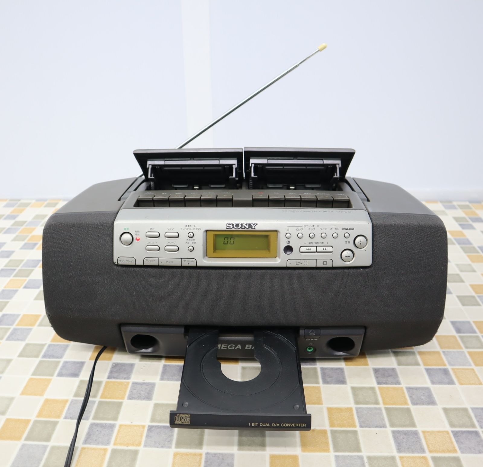 SONY CFD-W57 MEGA BASS CDラジオカセットコーダー - ラジオ・コンポ