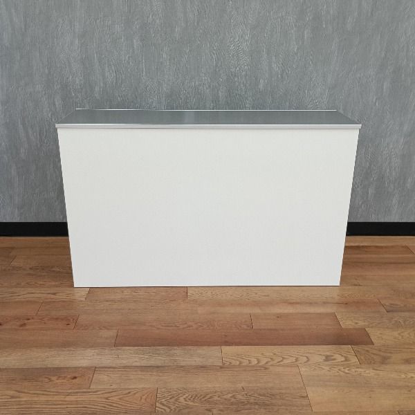 訳アリ 中古】 キッチンカウンター ホワイト ステンレストップ下段