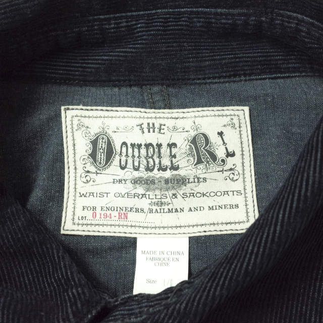 RRL ダブルアールエル INDIGO CORDUROY CHORE JACKET インディゴ