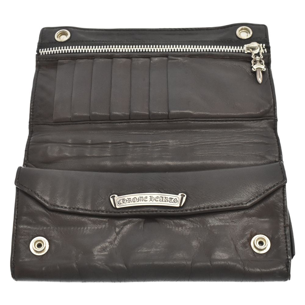 CHROME HEARTS (クロムハーツ) グリーシー クロスボタン レザー ロング