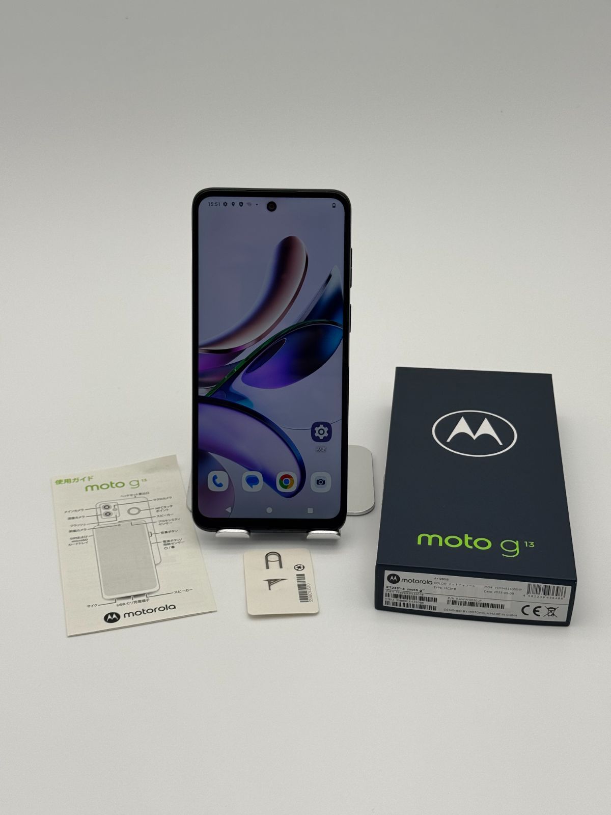 美品 モトローラー moto g13 マットチャコール XT2331-3 128GB