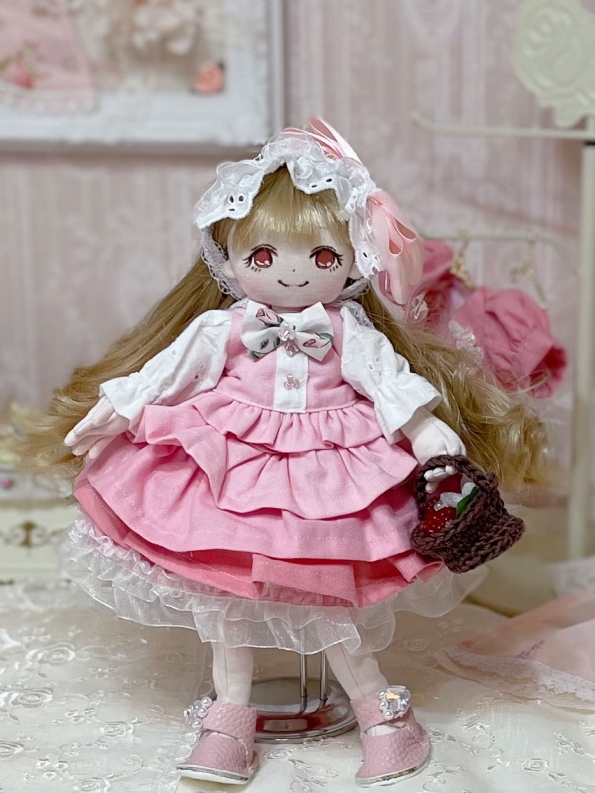 手作り着せ替え人形 ハンドメイドドール 着せ替え人形 ・手作り着せ替え人形・5点