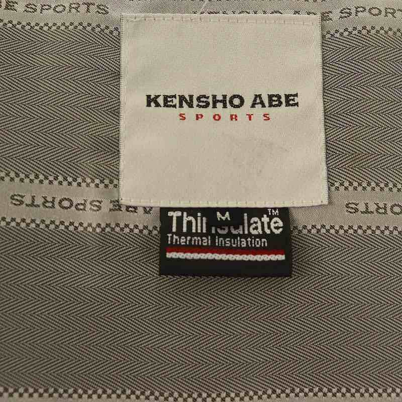 ケンショウアベ KENSHO ABE 犬柄 ドッグ 中綿フードコート M 黒 茶 白