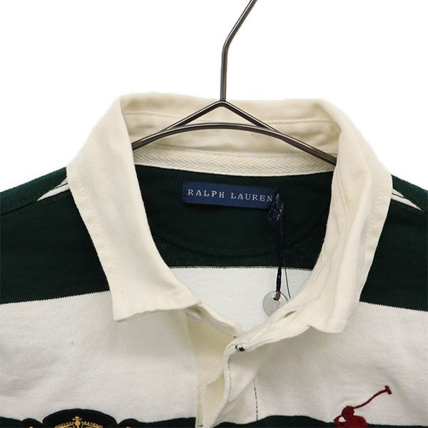 ラルフローレン 未使用 ボーダー 長袖 ラガーシャツ XS RALPH