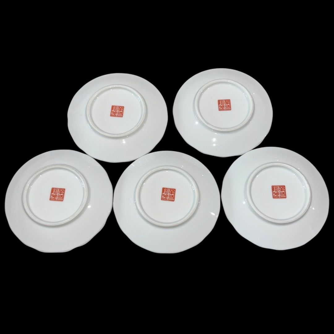 九谷焼　骨董品　小皿　5客 楽天市場】骨董○九谷焼金襴手皿○人物 / 風景 / 花 | 明治時代