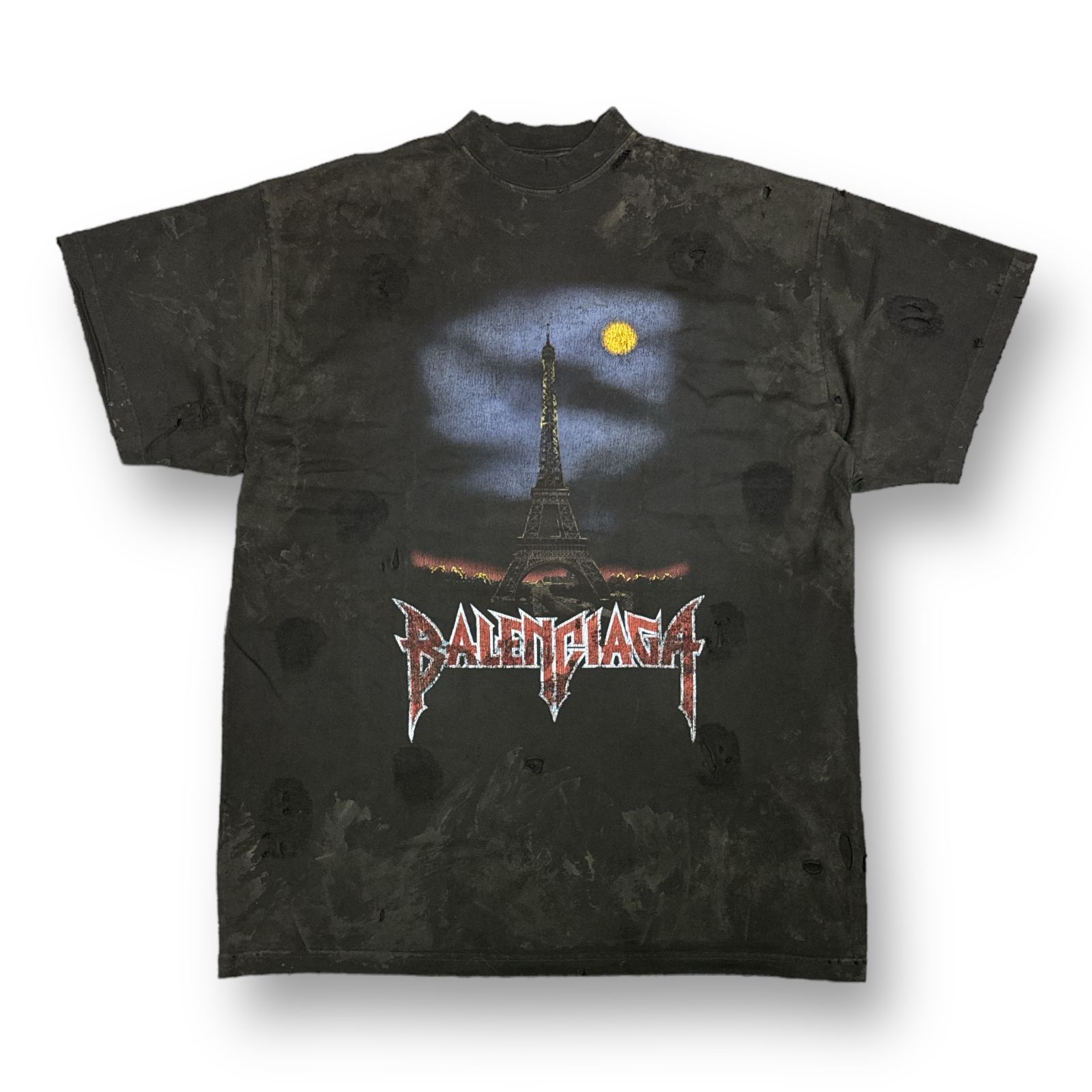 国内正規 美品 BALENCIAGA 23SS PARIS MOON ユーズド加工 オーバー