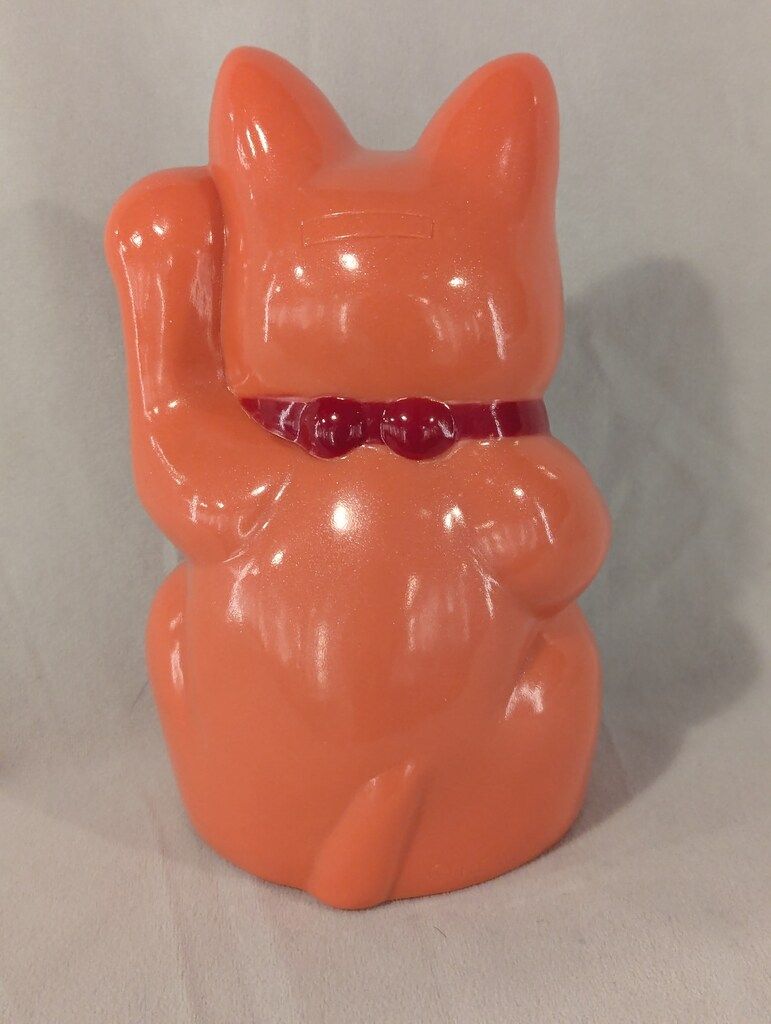 REALHEAD リアルヘッド フォーチュンキャット 白 オレンジ 真頭玩具