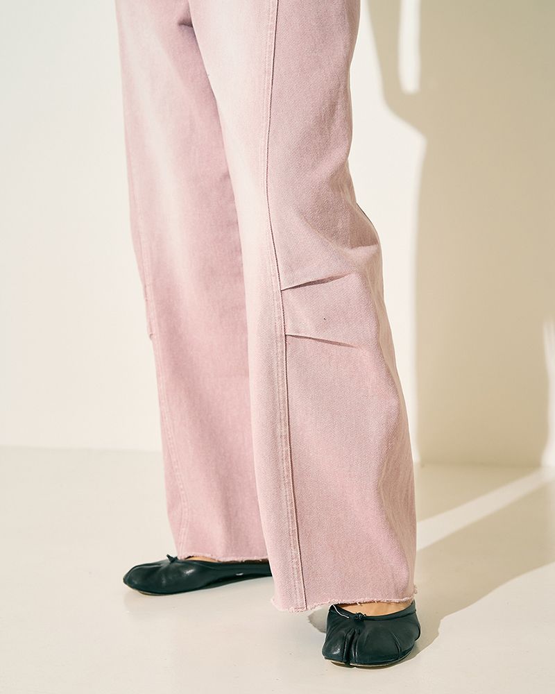 YENN イエン KNEE TUCK DENIM PT ニータックデニムパンツ y252