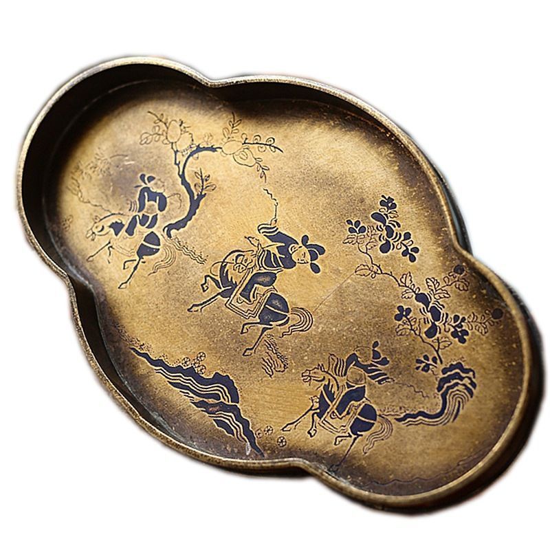 美品 手作り 急須受台 急須置き 茶台 茶盤茶道具 銅送料無料 食