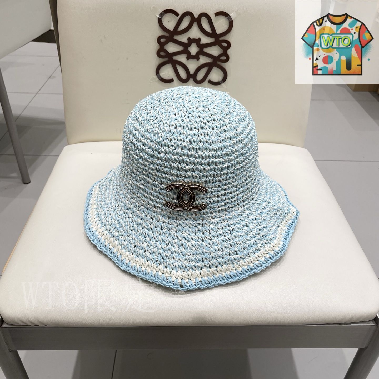 シャネル⭐︎ストローハット ハット　M 2022ss Chanel シャネル ストローハット ホワイト M Hats ｜ LECLAIR