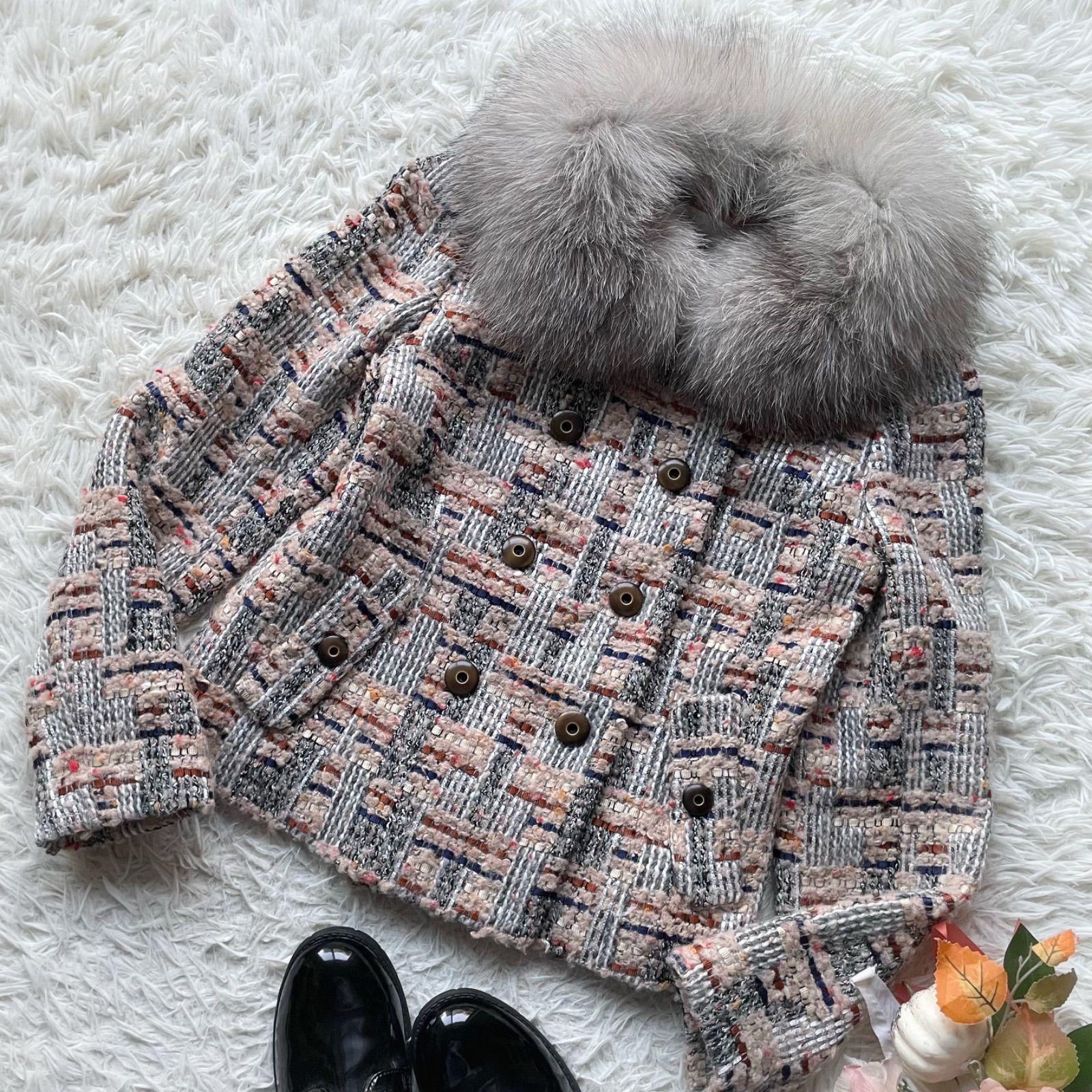 Reneの ツイードコート 美品 美品】Rene ツイードコート René - 美品