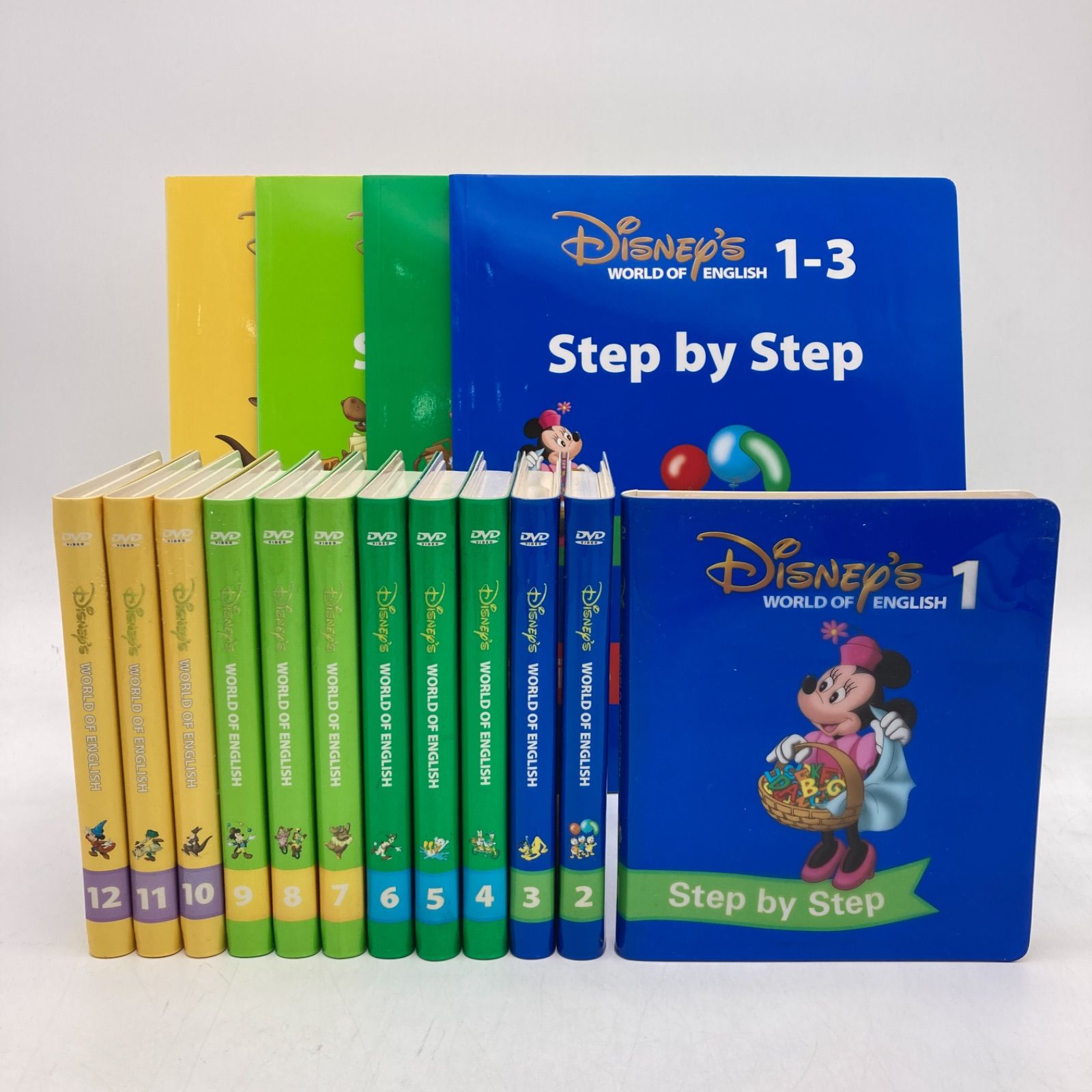 DWE ステップバイステップ 旧子役 英語教材 step by step ステップバイステップの中古販売と説明