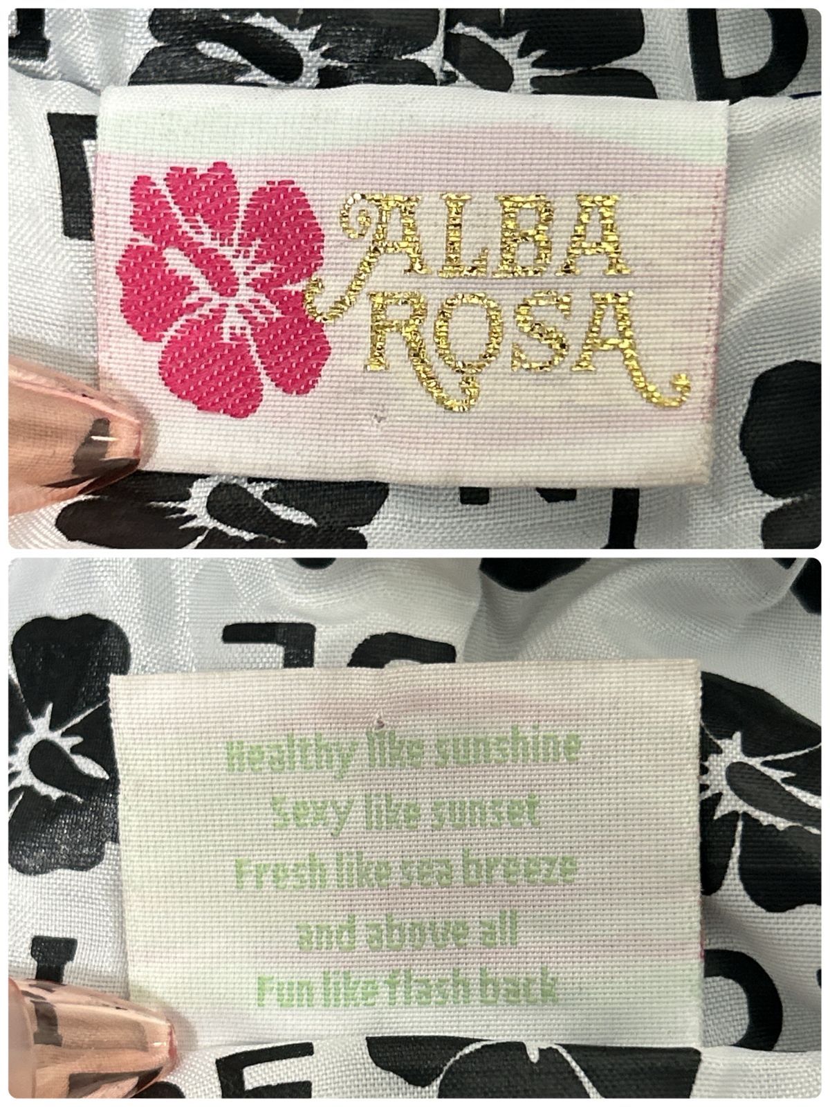 浜館77-2142】 【店舗併売品】 ALBA ROSA アルバローザ マス目 ジップ