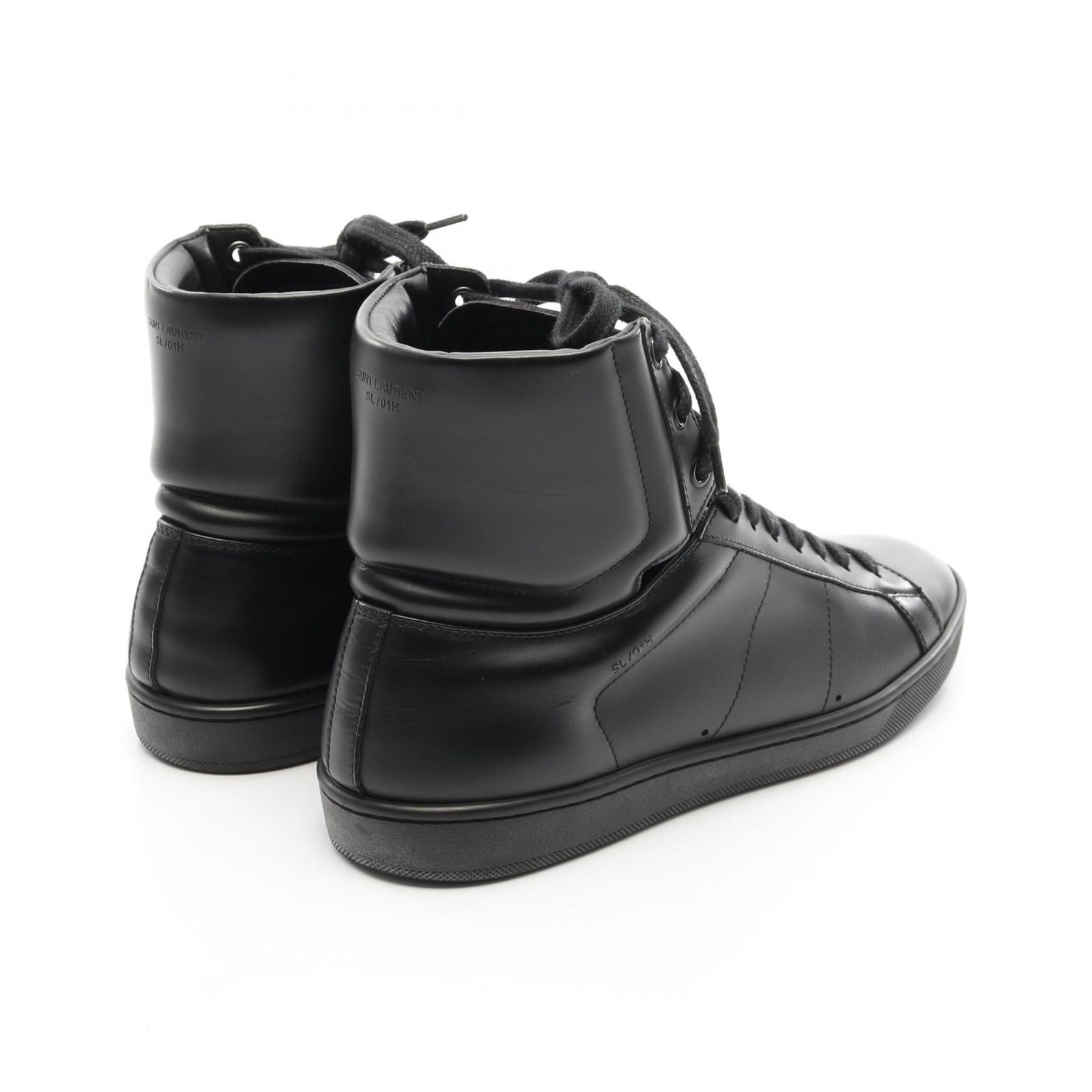 SAINT LAURENT ブラックレザー スニーカー 楽天市場】【中古】SAINT LAURENT PARIS （ｻﾝﾛｰﾗﾝﾊﾟﾘｽ） ﾊｲｶｯﾄ