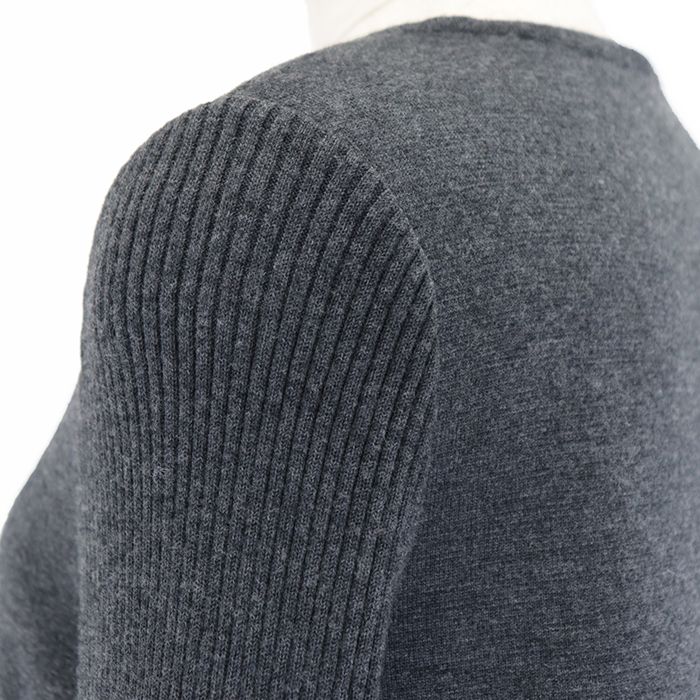 FOXEY 40 グレーニット FOXEY フォクシー Vネックレースニットサイズ40グレー