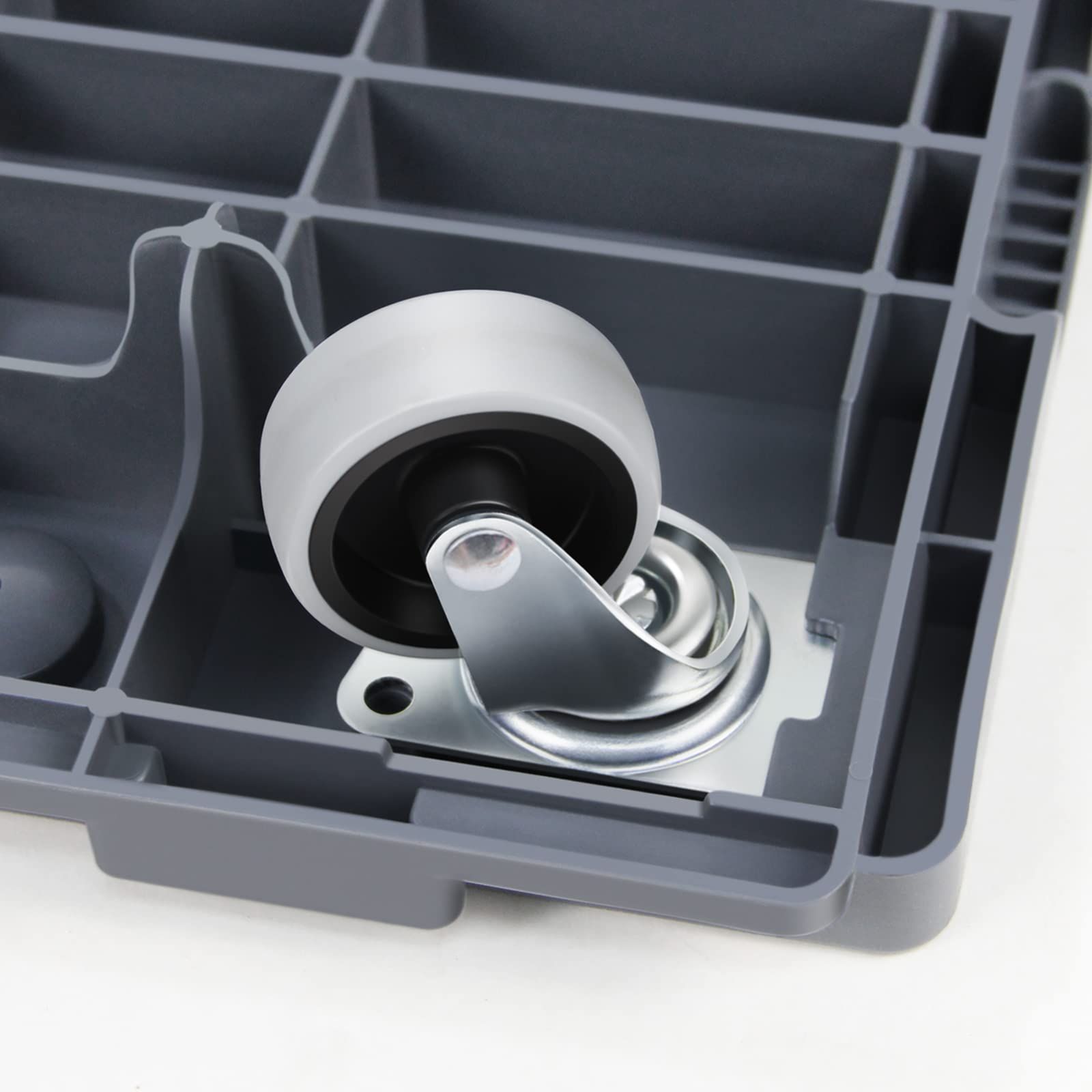 グレー 家庭用 スタッキング運搬台車 台車縦横連結 軽量1.25kg 4台組 耐荷重200kg キャリー カート Uholan連結平台車41.5×28cm