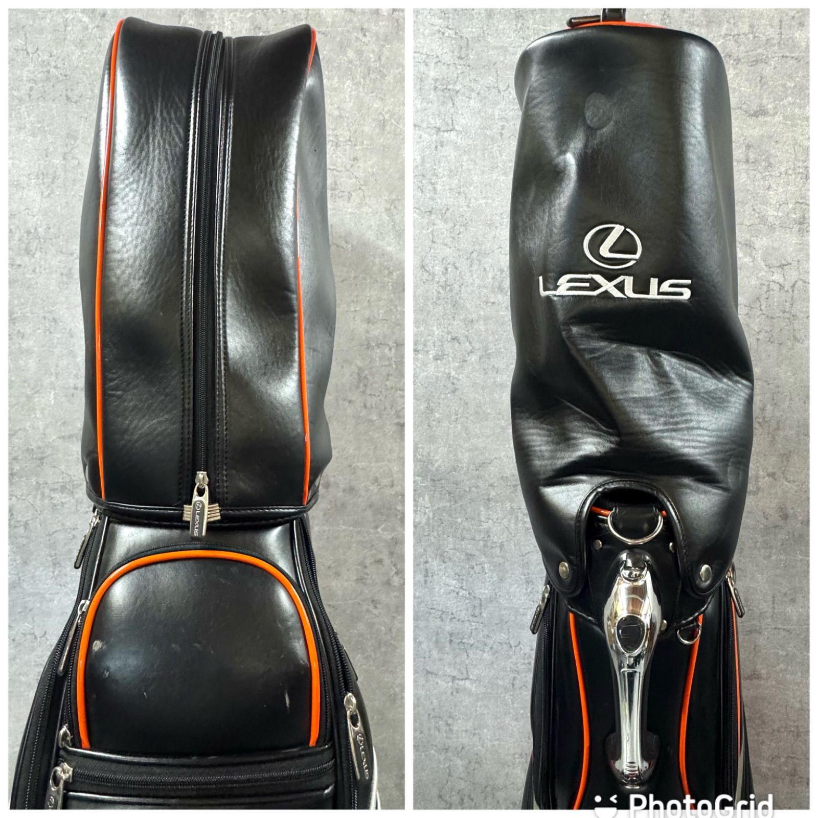 訳アリ】ゴルフバック キャディバック ブラック/オレンジ メンズ