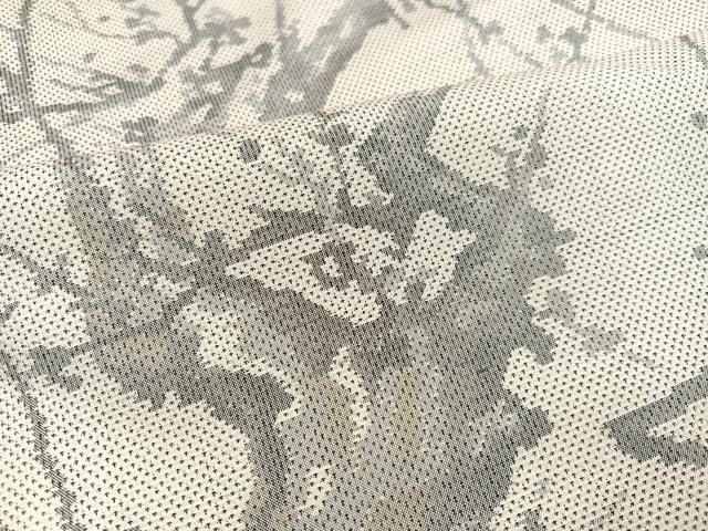 平和屋着物○本場大島紬 白大島 カタス7マルキ 総絣 草木文 正絹 逸品