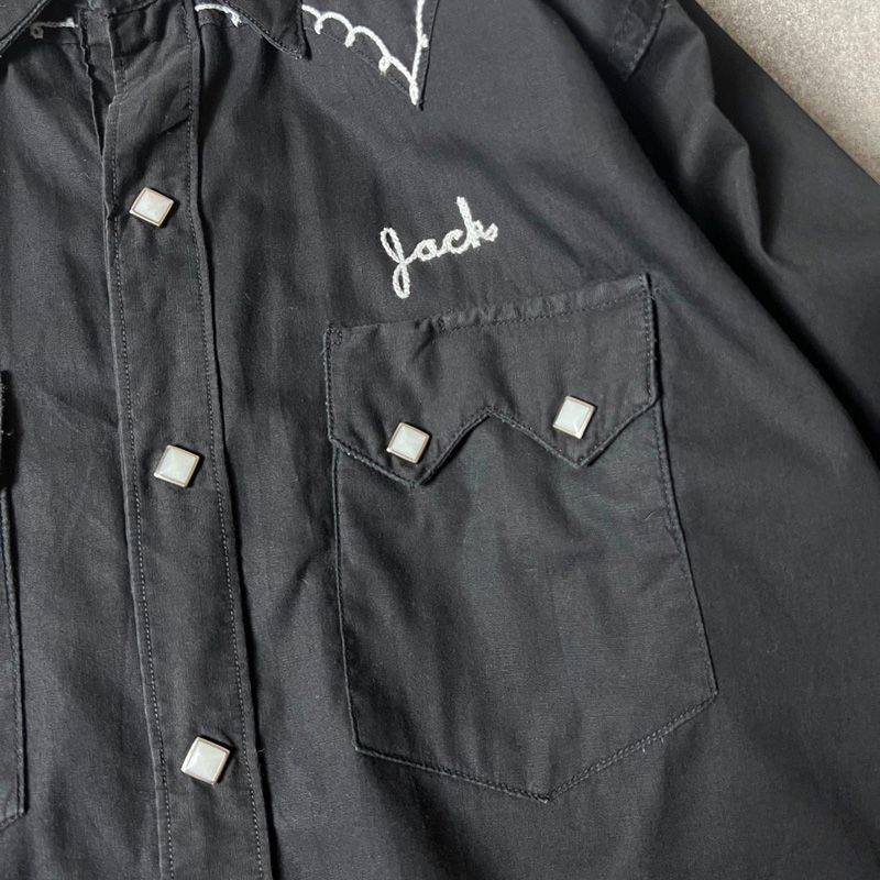 60s 70s Rockmount Ranch Wear チェーンステッチ 刺繍 長袖 ウエスタン