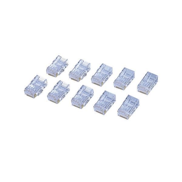 （まとめ） エレコム カテゴリー6対応 RJ45コネクタ 単線・より線対応 LD-6RJ45T10 1セット（10個） 