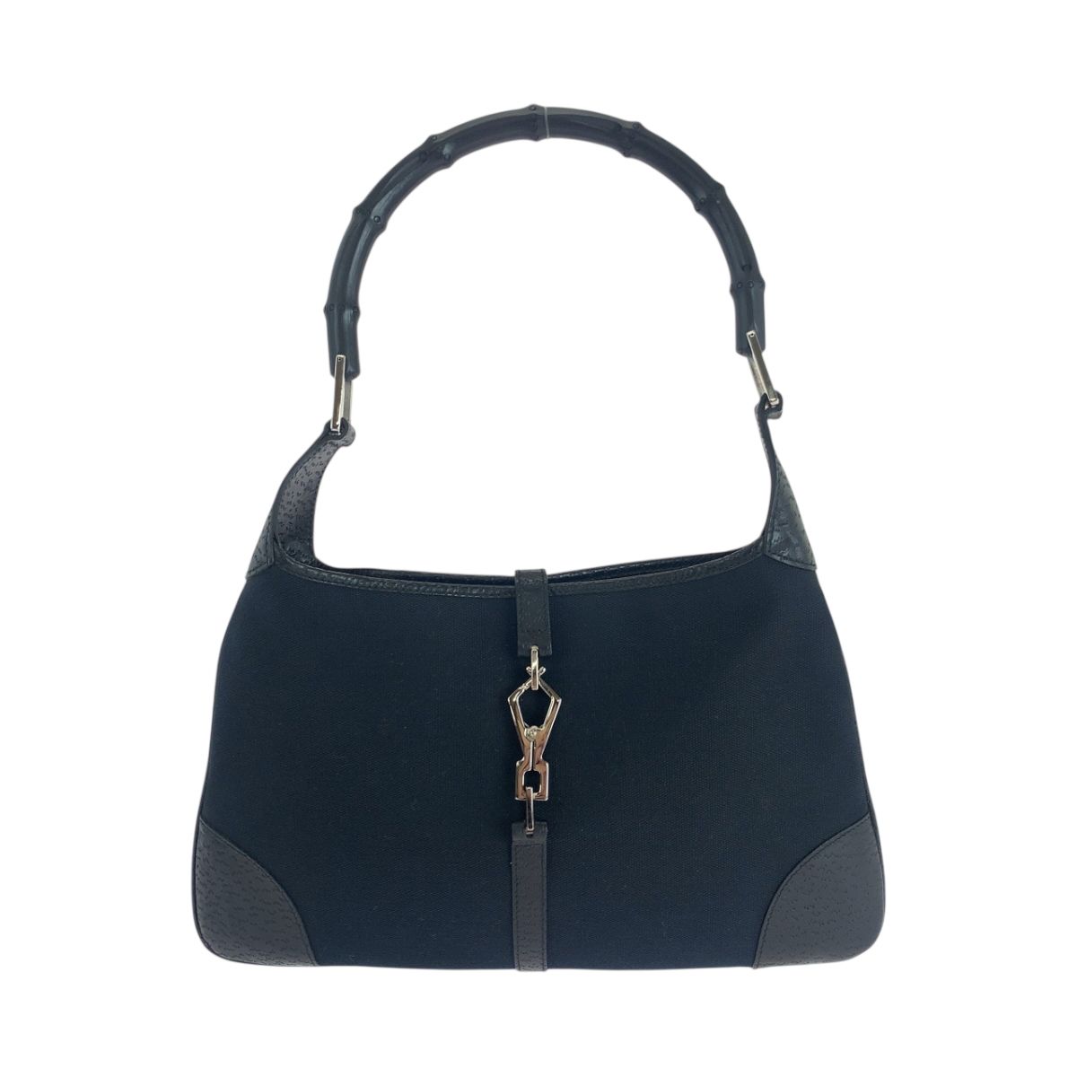美品 GUCCI グッチ バンブー ブラック 黒 シルバー金具 GG