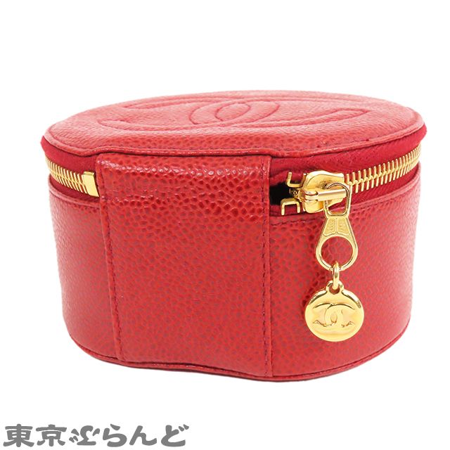 CHANEL シャネル　アクセサリーケース　キャビアシリーズ　レッド CHANEL シャネルアクセサリーケースキャビアシリーズレッド