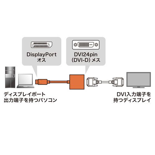 5個セット サンワサプライ DisplayPort-DVI変換アダプタ AD-DPDV04X5