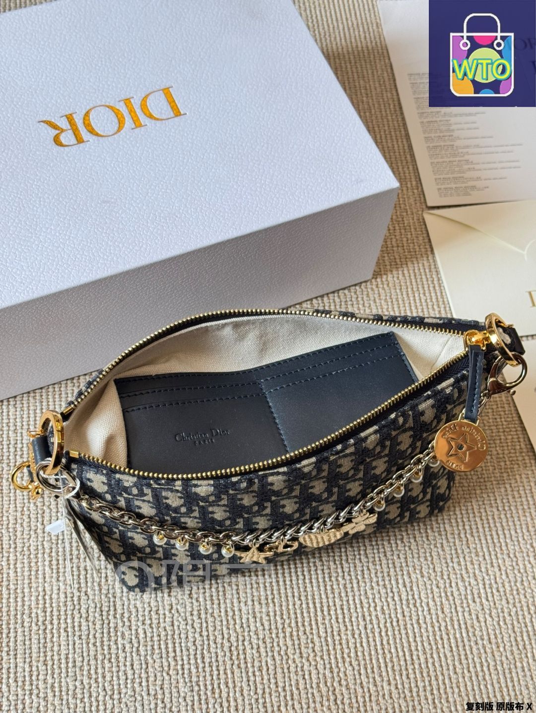 正規店買付★DIOR スター チェーン付きホーボーバッグ DIOR | Diorstar ホーボーバッグ ディオール オブリーク ジャカード