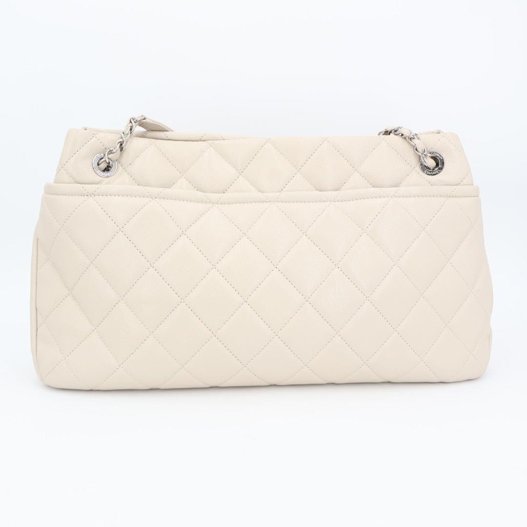 シャネル CHANEL チェーントートバッグ マトラッセ ココマーク グレー