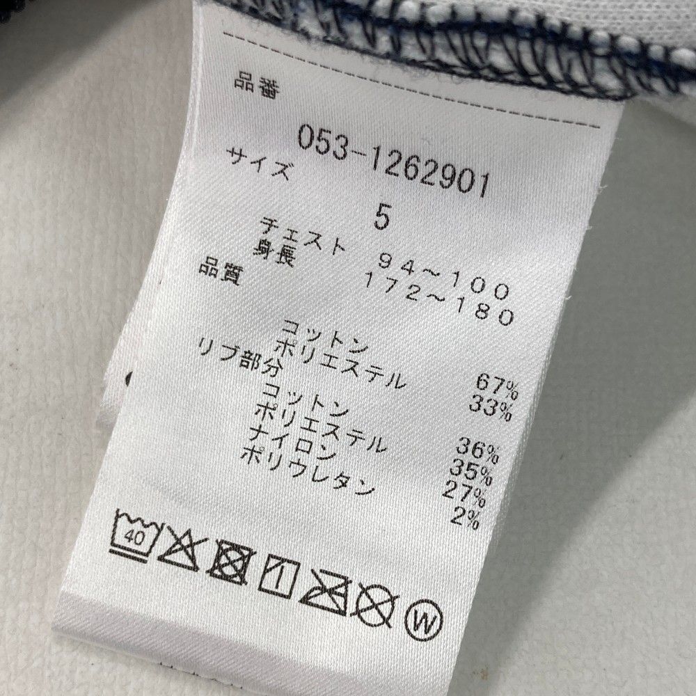 サイズ：5 PEARLY GATES パーリーゲイツ  スウェット ジップパーカー ロゴ総柄 ネイビー系 [240101443283] ゴルフウェア メンズ ストスト PEARLY GATES パーリーゲイツ スウェット ジップパーカー ロゴ総