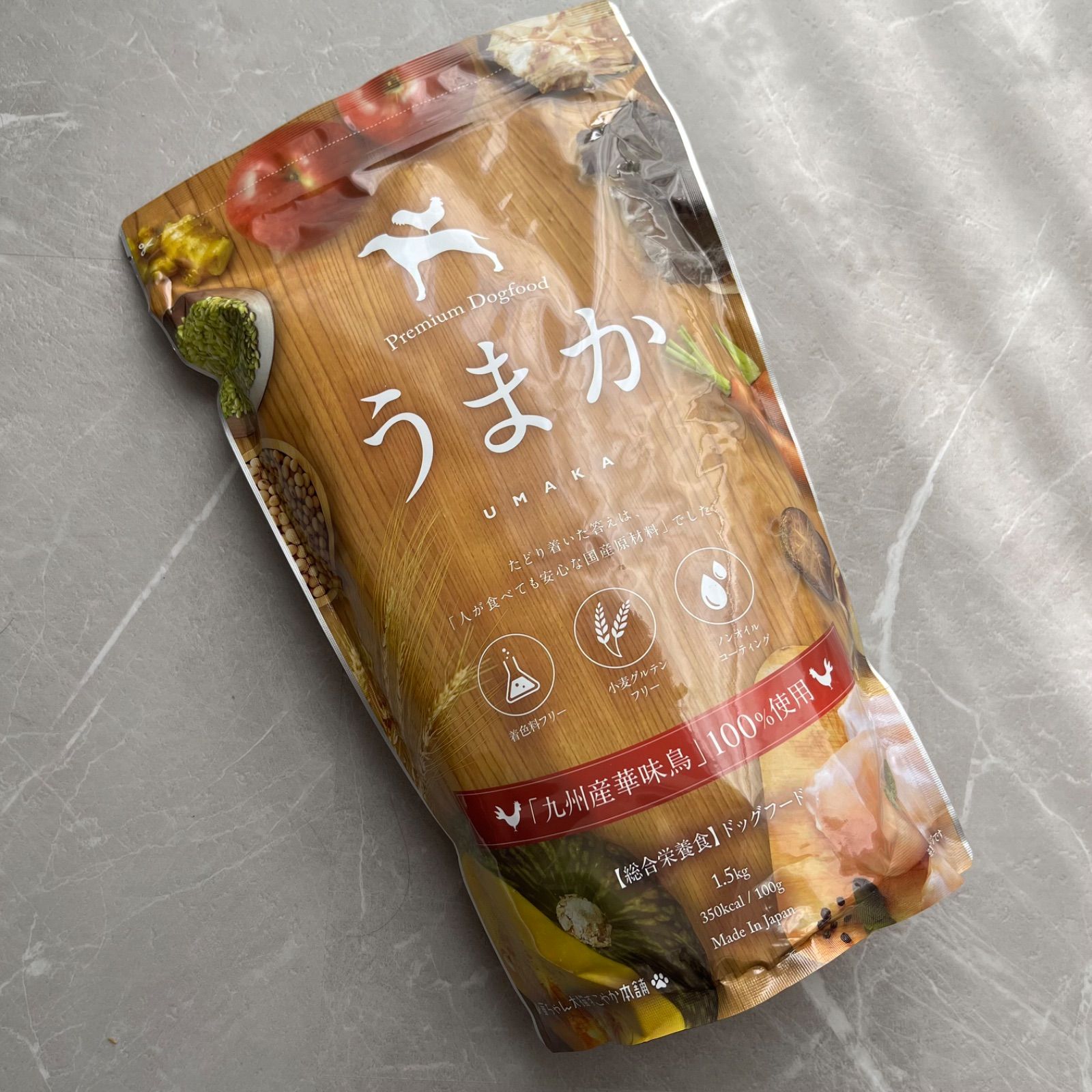 Premium Dogfood うまか 100%天然素材 うまか 犬 ドッグフード 1.5kg プレミアム UMAKA umaka : SBSヤフー