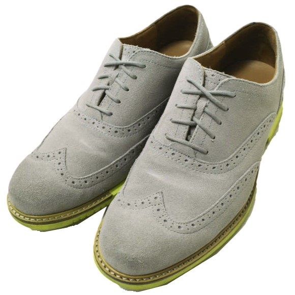 COLE HAAN コールハーン グレートジョーンズ ウィングチップ C21247 US9(27cm) GREY/VOLT ルナグランド スエード  シューズ g15125 - メルカリ