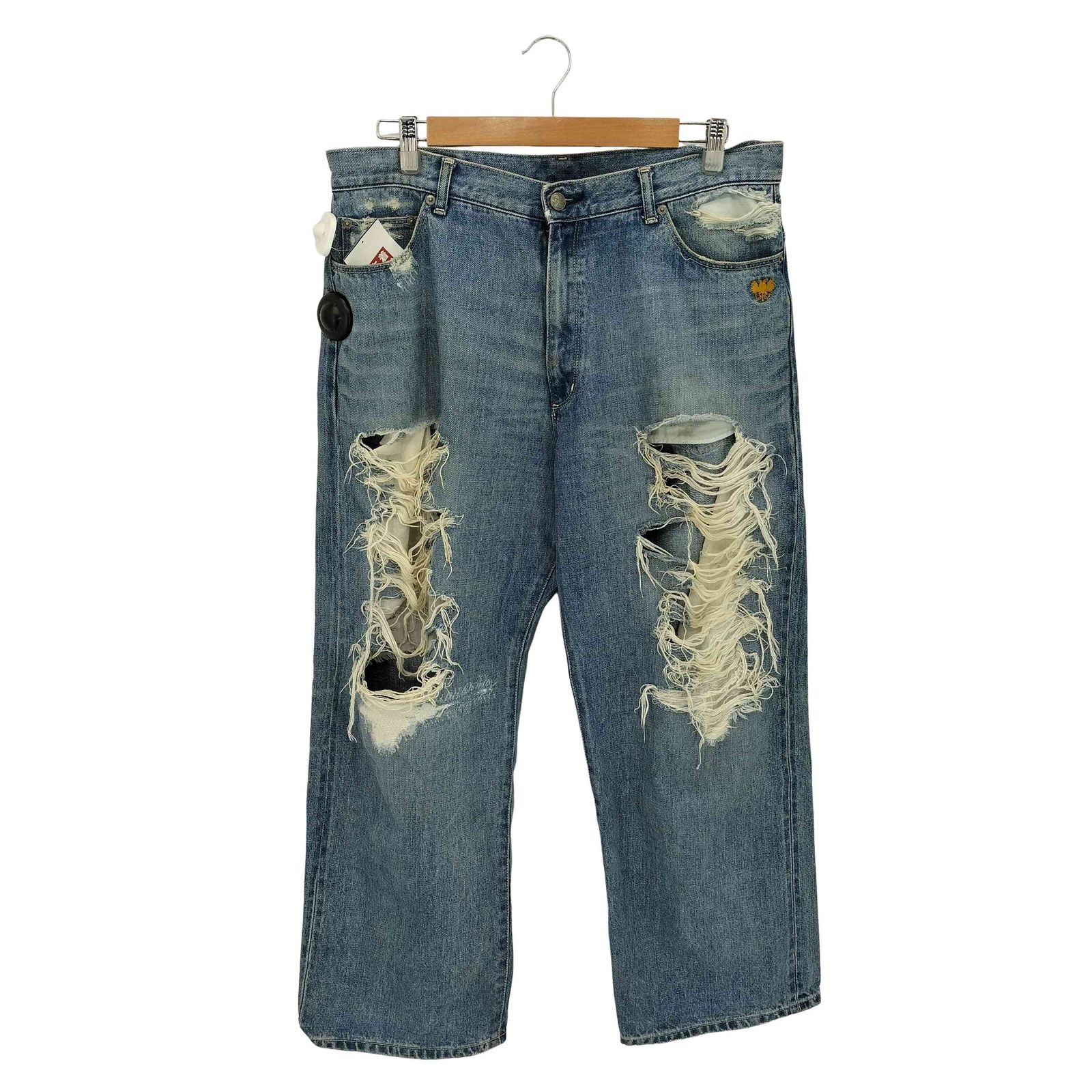 ダブルタップス WTAPS クラッシュ加工 デニムパンツ メンズ L