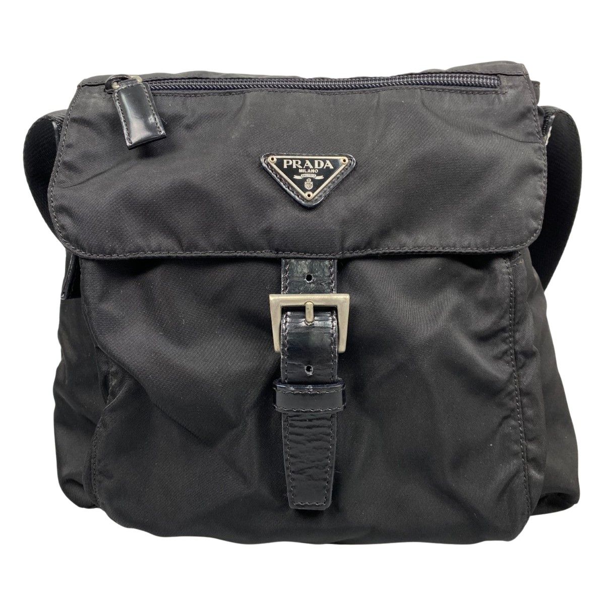 PRADA プラダ ナイロン ショルダーバッグ 三角ロゴプレート B8994 ブラック