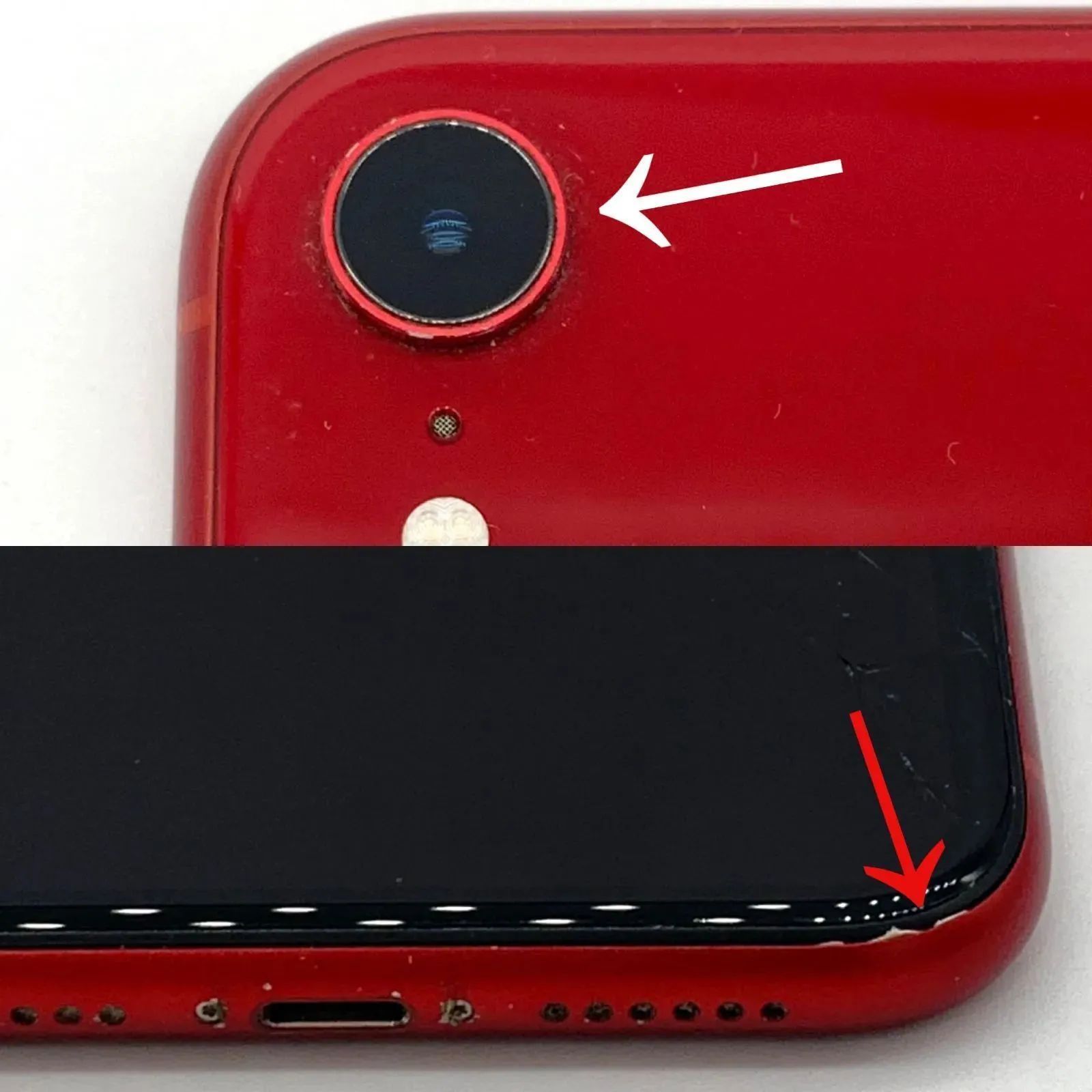 ▽【ジャンク品】SIMロック解除(Softbank) iPhoneXR 64GB レッド