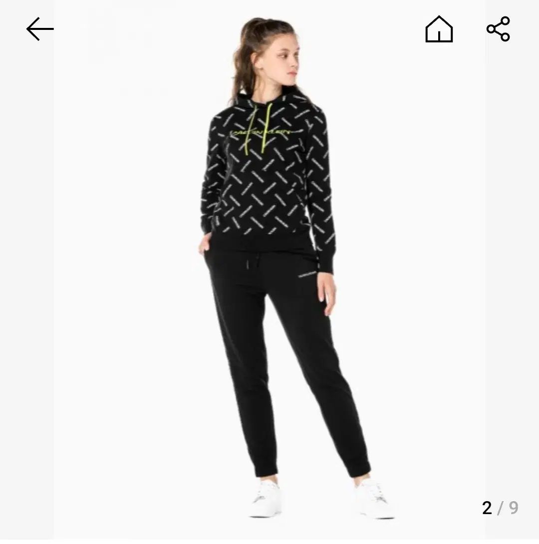 Calvin Klein ブラック シャドウ ロゴ ジョガー パンツ XS