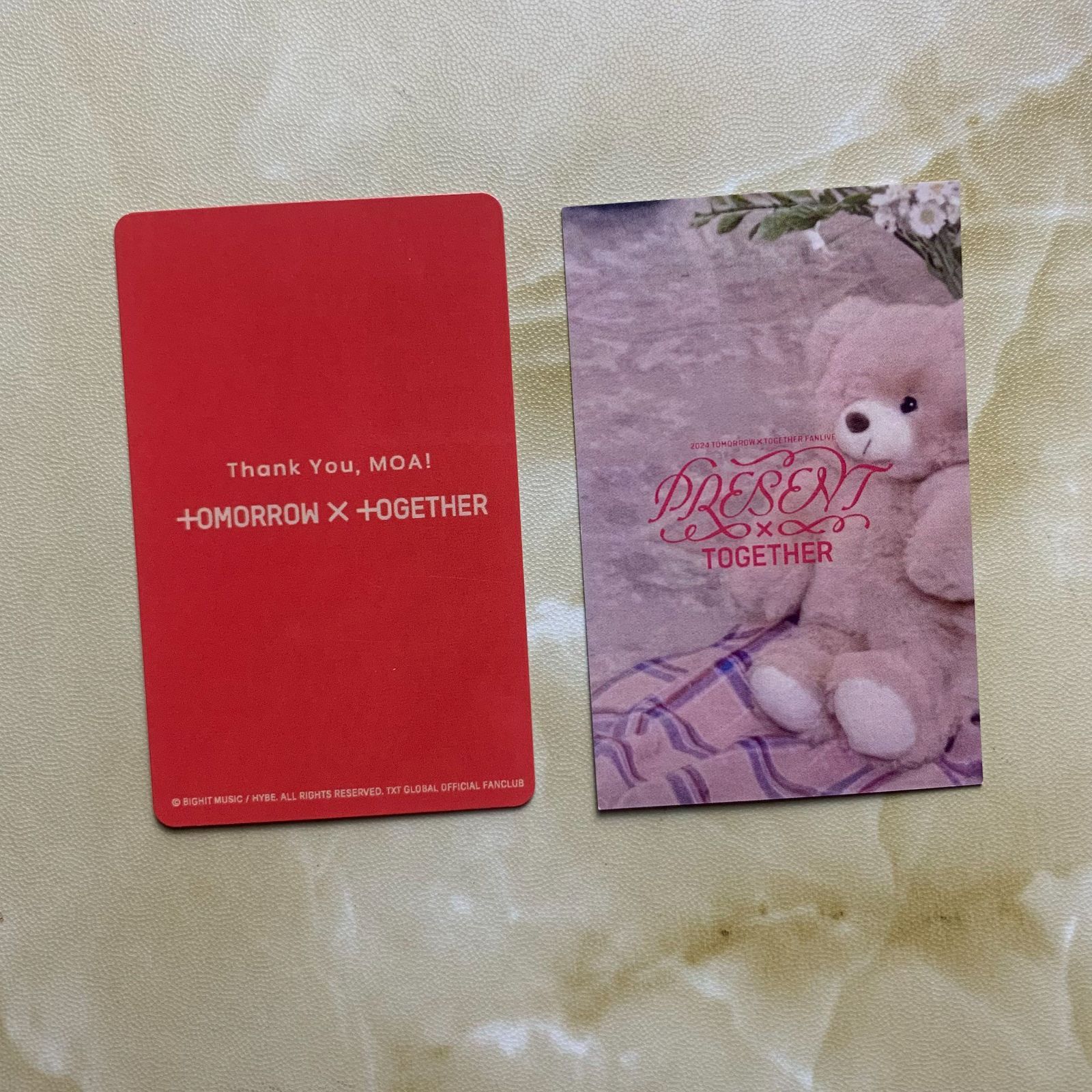TOMORROW X TOGETHER TXT 韓国 ペンミトゥバ MOA ZONEEVENT FC 会場 FC特典 ボムギュ トレカ 2枚 セット AR_KOOLFOOD_TN