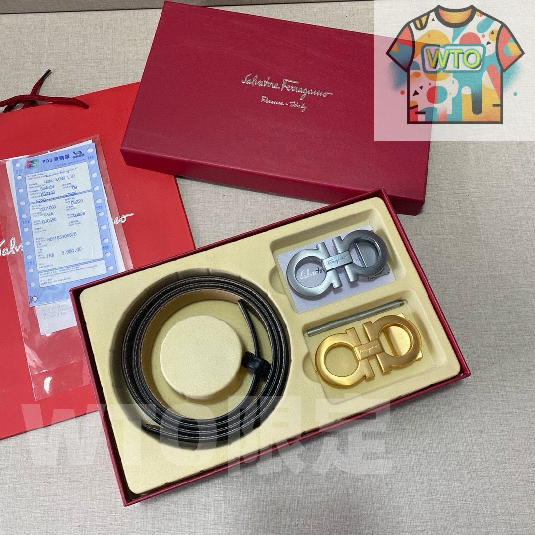 本日特価] フェラガモ Ferragamo 高級レザー ベルト＆バッグ スーパー  