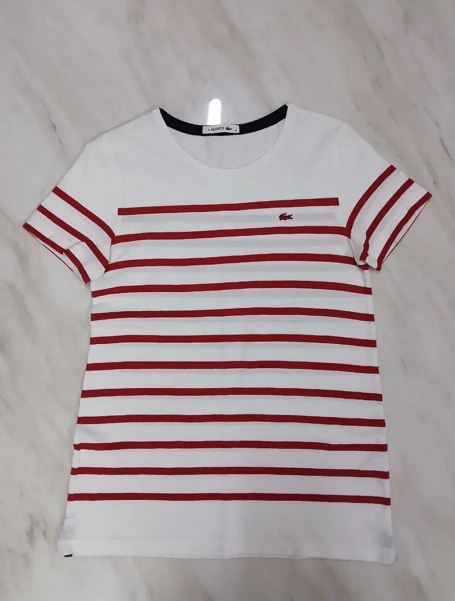 服 ですね LACOSTE ラコステ レディース ニット 半袖 ラウンドネック Tシャツ 36 サイズ