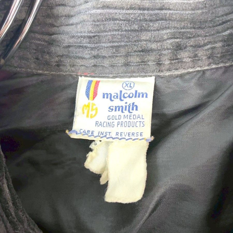 70s USA製 malcolm smith マルコムスミス BELSTAFFタイプ ナイロンレーシングジャケット sizeL ビンテージ モトクロス ライダース バイカー 1970年代ヴィンテージ マルコム・スミス MSR ホンダ モトクロス