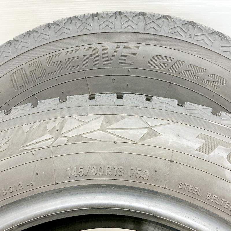 クールな 145 80R13 TOYO OBSERVE GARIT GIZ2 4本 スタッドレスタイヤ トーヨー オブサーブ ガリットギズ2 モコ キャロル フ ワゴン プレオ アルト MRワゴン などに タイヤ 13インチ